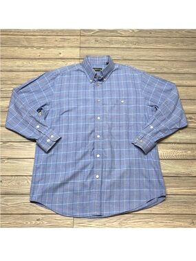 Orvis Light Blue Plaid Button-Down Shirt